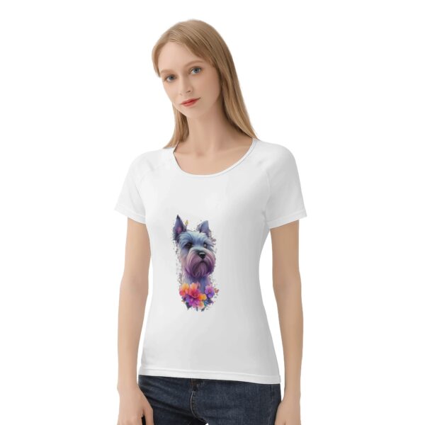 Camiseta de mujer con estampado Perrito colorido. - Imagen 3