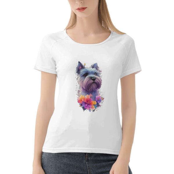 Camiseta de mujer con estampado Perrito colorido. - Imagen 5