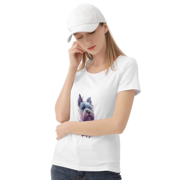 Camiseta de mujer con estampado Perrito colorido. - Imagen 7