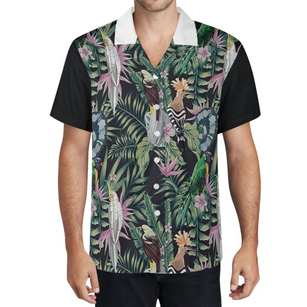 Camisa Tropical para Hombre - Estampado Vegetal y cómodo de algodón - Imagen 2