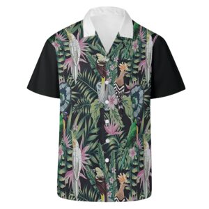 Camisa Tropical para Hombre - Estampado Vegetal y cómodo de algodón