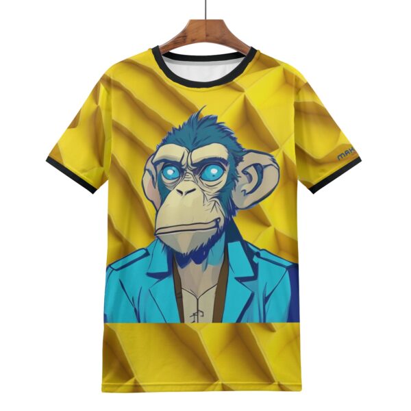 Camiseta estampada para hombre con diseño de monos moderno y llamativo. - Imagen 5