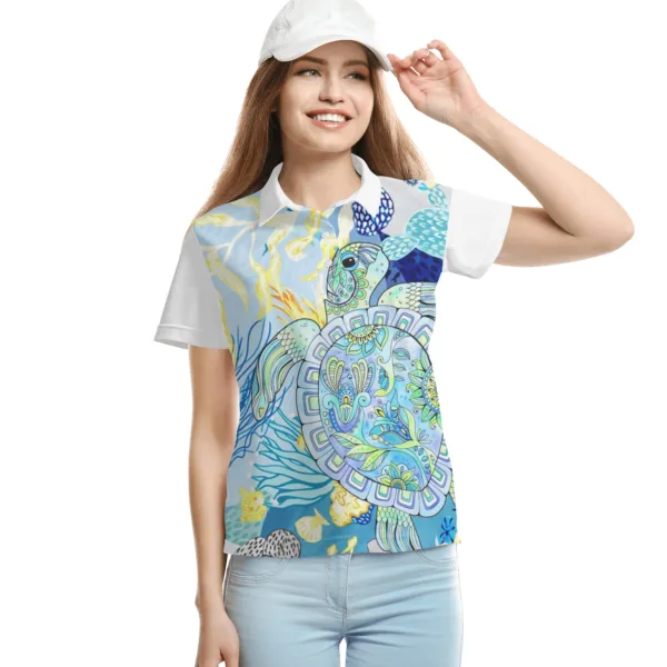 Camisa polo estampada para mujer de alta calidad - Verano Elegante - Imagen 3