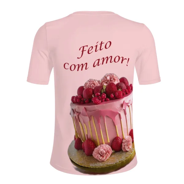 Camiseta Happy Birthday Priscila, Personalización, "Feito com Amor" - Imagen 2