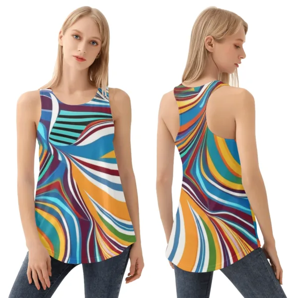 Women's All Over Print Vest - Imagen 3