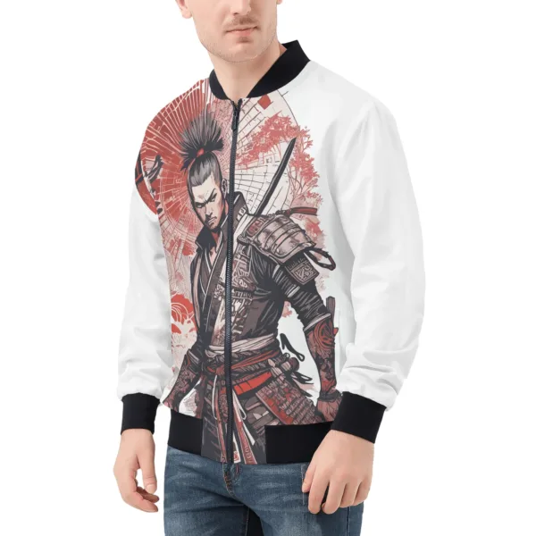 Men's Zip Up Bomber Jacket Samurai - Imagen 3