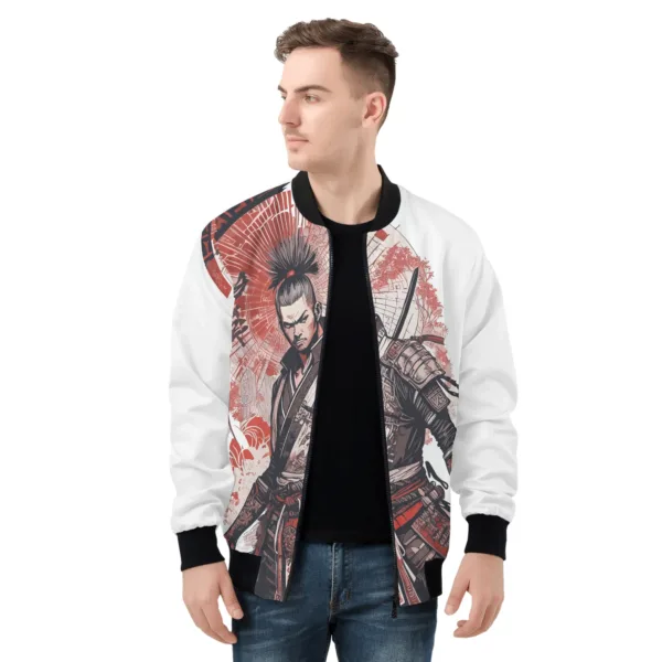 Men's Zip Up Bomber Jacket Samurai - Imagen 4